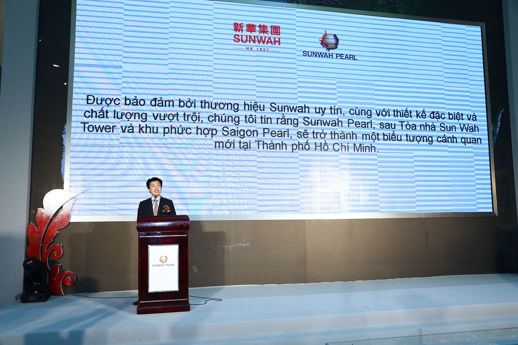 Mr Johnson Choi delivered Opening Speech at Sunwah Pearl Project Launch Ceremony in Vietnam